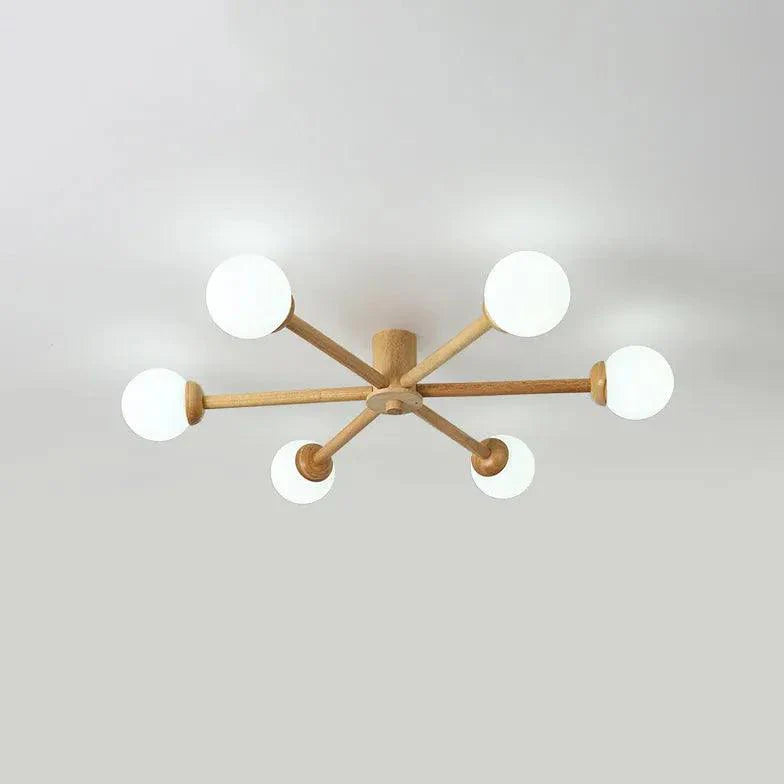 Radioactive Bulls Wooden Flush Ceiling Lights for Home Use - Rebooters