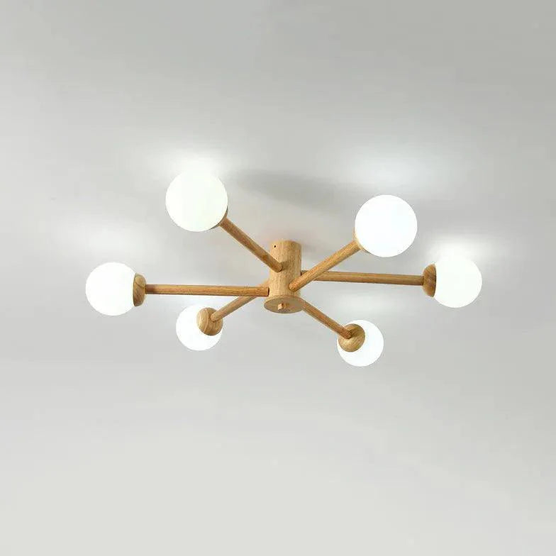 Radioactive Bulls Wooden Flush Ceiling Lights for Home Use - Rebooters