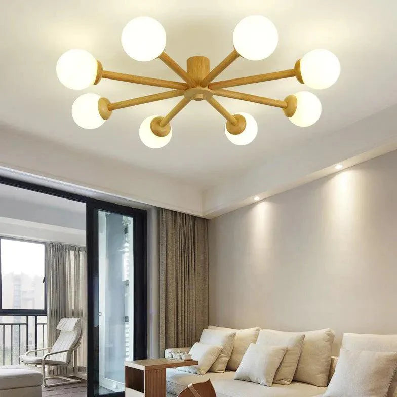 Radioactive Bulls Wooden Flush Ceiling Lights for Home Use - Rebooters