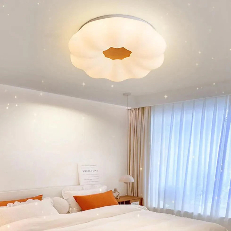 Cloud Cotton Bedroom White Flush Ceiling Lights Fixture - Rebooters