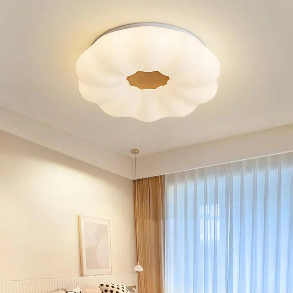 Cloud Cotton Bedroom White Flush Ceiling Lights Fixture - Rebooters