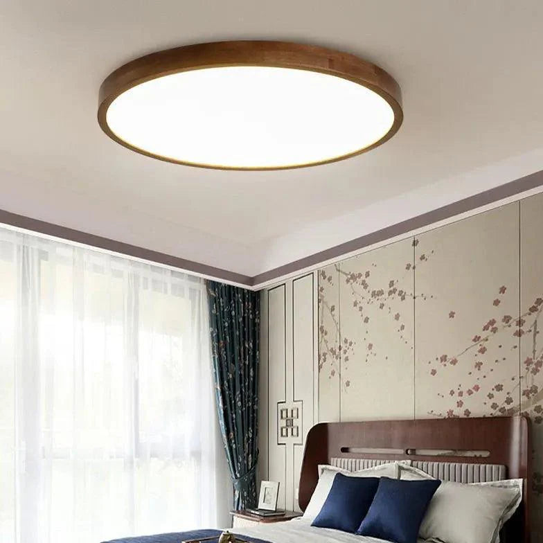 Warm and Elegant Wooden Flush Ceiling Lights for Home Use - Rebooters