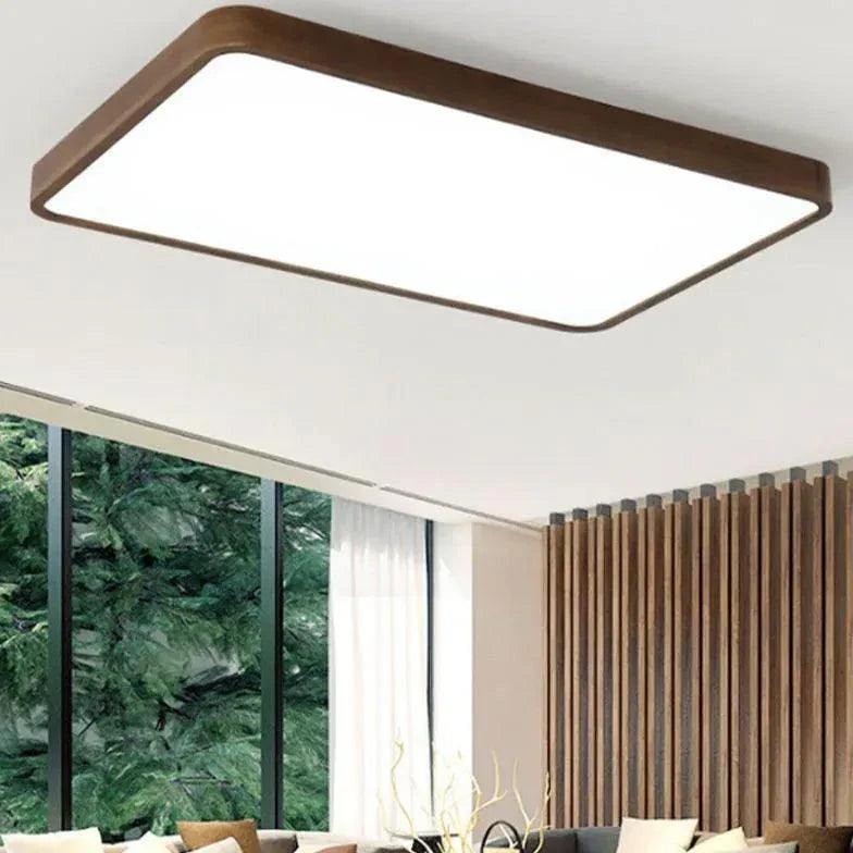 Warm and Elegant Wooden Flush Ceiling Lights for Home Use - Rebooters