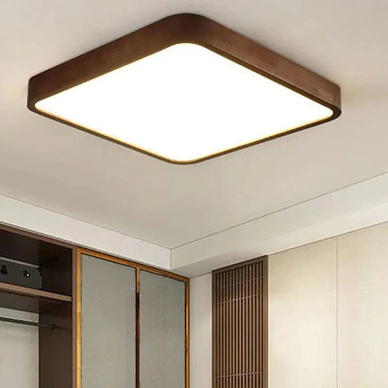 Warm and Elegant Wooden Flush Ceiling Lights for Home Use - Rebooters