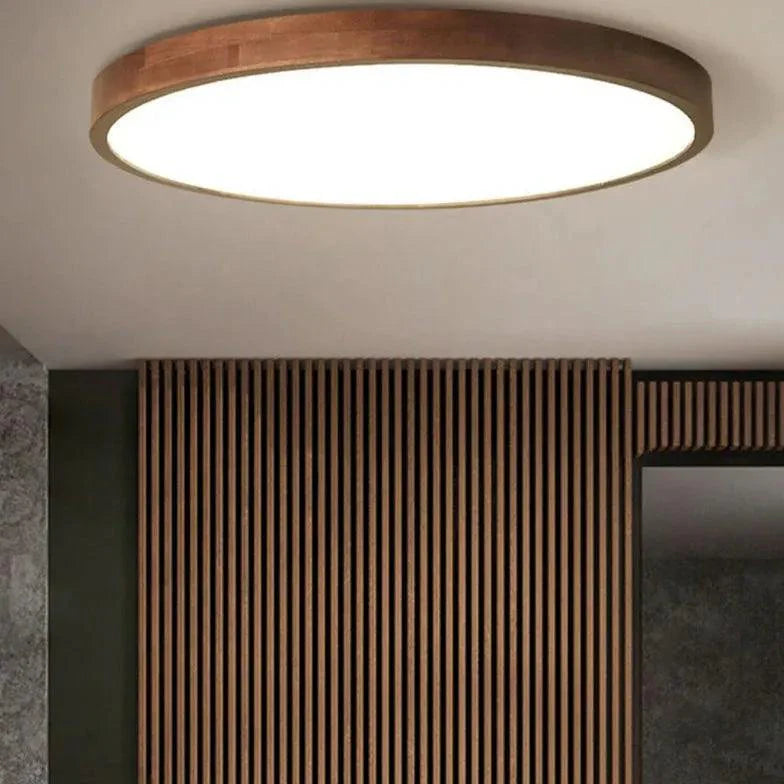 Warm and Elegant Wooden Flush Ceiling Lights for Home Use - Rebooters