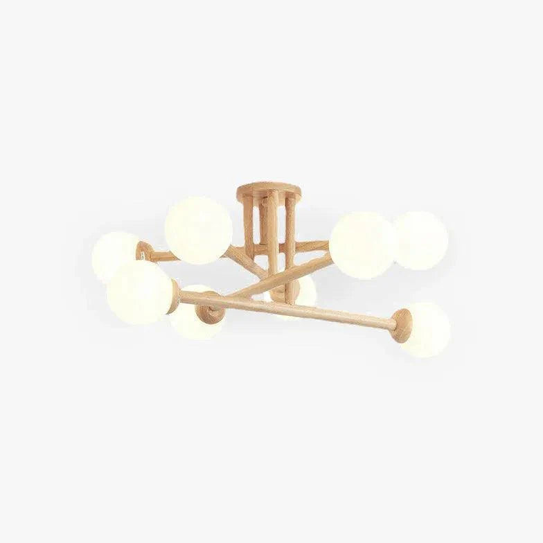 Triangle Interlacing Bedroom Wooden Flush Ceiling Lights Fixture - Rebooters