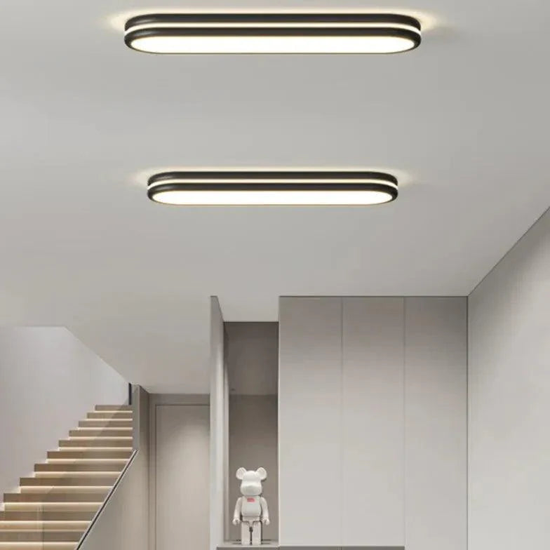 Long Oval LED Modern Flush Ceiling Lights for Living Room - Rebooters