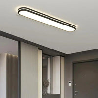 Long Oval LED Modern Flush Ceiling Lights for Living Room - Rebooters