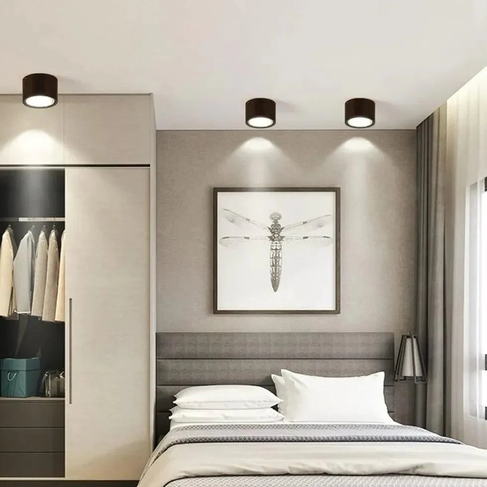 Small Cylinder Modern Bedroom Ceiling Light Fixture Design - Rebooters