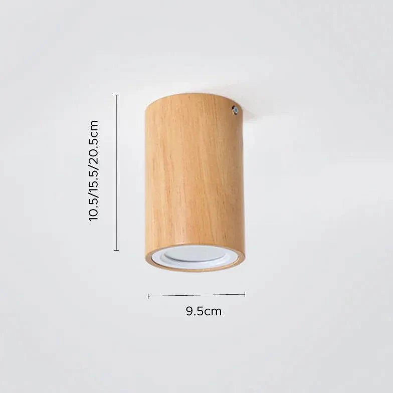 Rounded Column Wooden Flush Ceiling Lights for Indoor Use - Rebooters