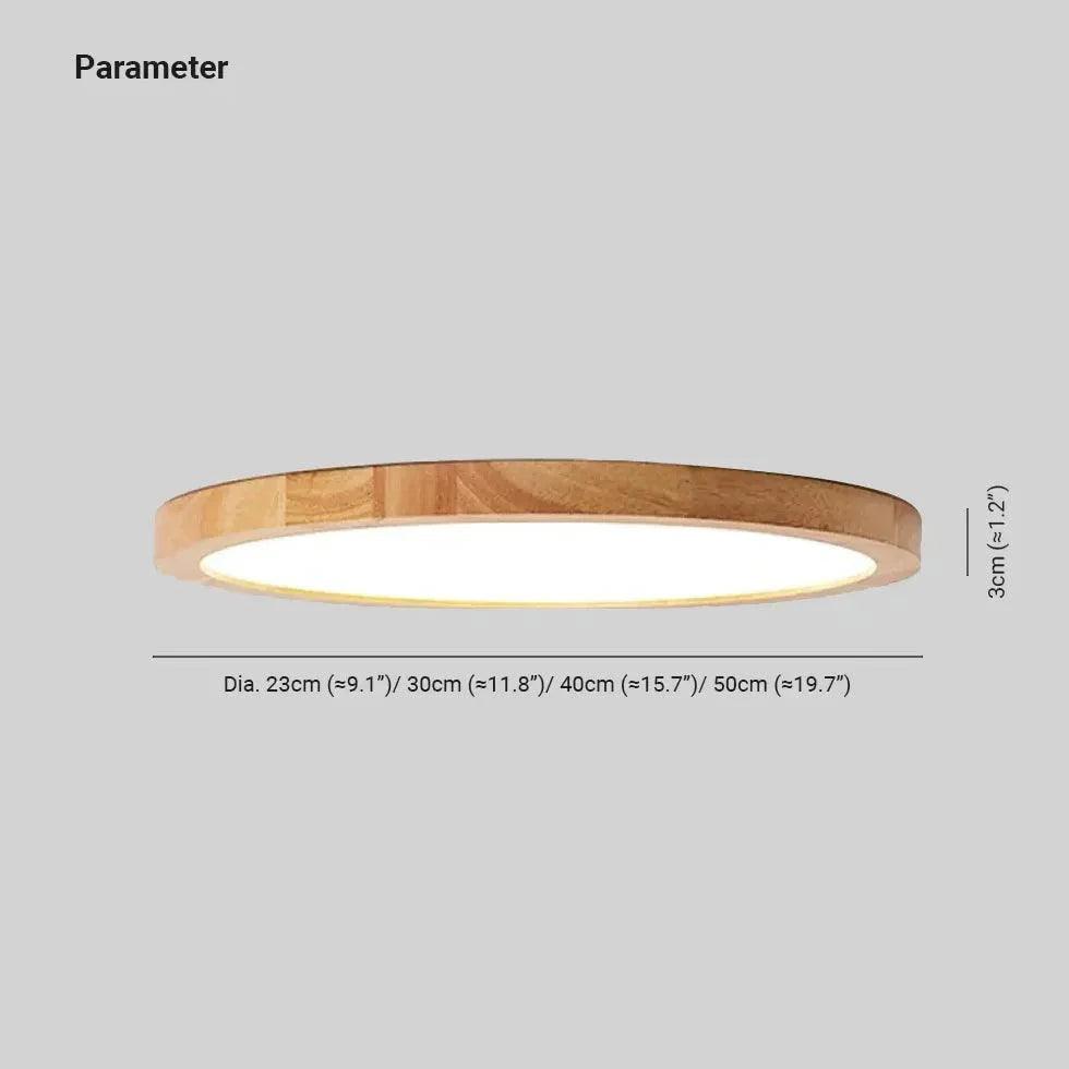 Natural Bedroom Wooden Flush Ceiling Lights for Home Decor - Rebooters