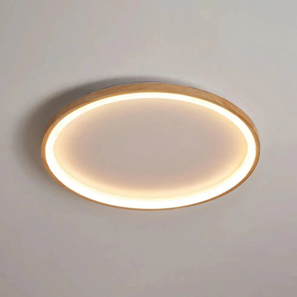 Depression Neutral Modern Wooden Flush Ceiling Lights Fixture - Rebooters