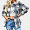 Womens Chic Plaid Button-Up Jacket Shirt for Cozy Style - Rebooters