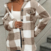 Womens Cozy Plaid Fleece Shacket for Ultimate Comfort - Rebooters