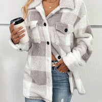 Womens Cozy Plaid Fleece Shacket for Ultimate Comfort - Rebooters