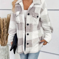 Womens Cozy Plaid Fleece Shacket for Ultimate Comfort - Rebooters