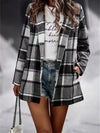 Womens Chic Plaid Open-Front Jacket for Effortless Style - Rebooters