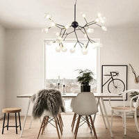 Modern Leaf Scattered Platinum Chandelier for Elegant Homes | Rebooters - Rebooters
