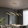 Modern Golden Spiral Linear Pendant Light for Home Decor | Rebooters - Rebooters