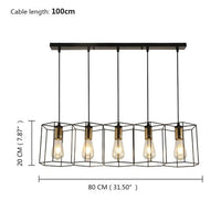 Retro Black Linear Iron Frame Lamp for Modern Interiors | Rebooters - Rebooters