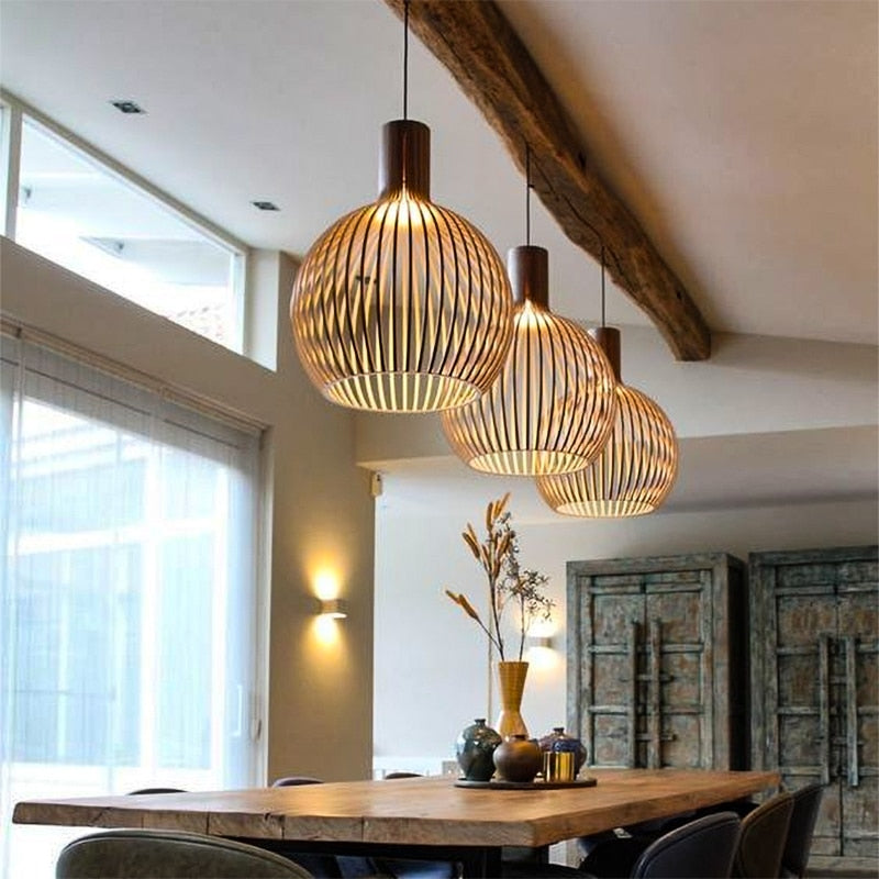 Handcrafted Wood Pendant Lights for Rustic Home Decor | Rebooters - Rebooters