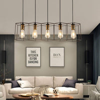 Retro Black Linear Iron Frame Lamp for Modern Interiors | Rebooters - Rebooters