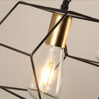 Retro Black Linear Iron Frame Lamp for Modern Interiors | Rebooters - Rebooters