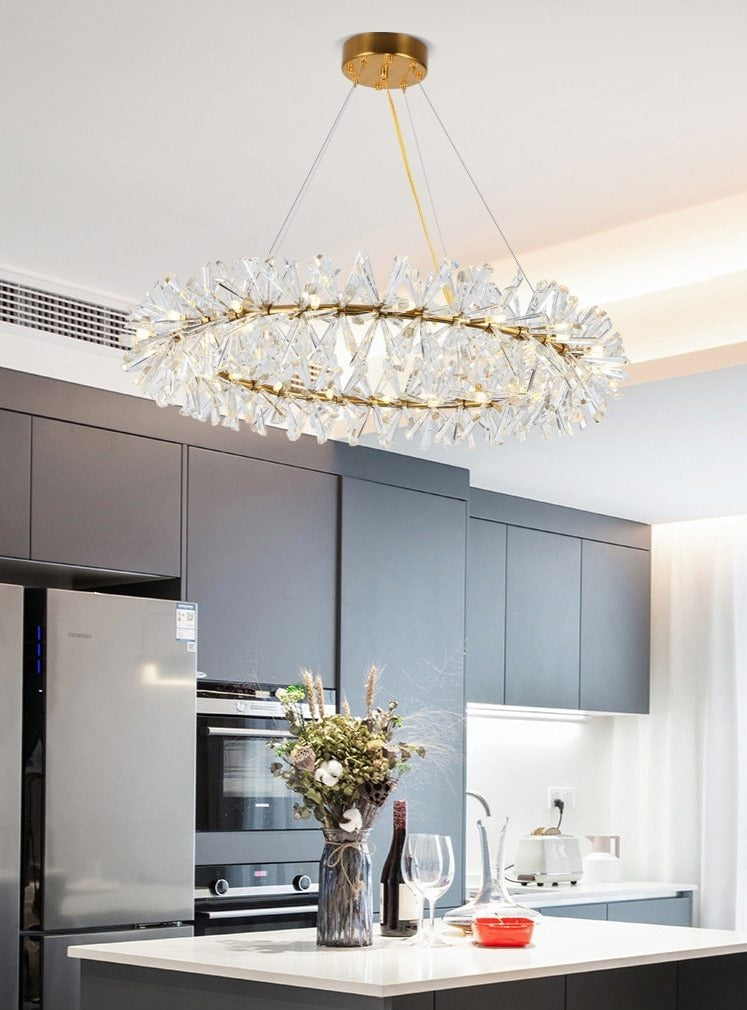 Multi-Layered Luxury Transparent Crystal Chandelier Light | Rebooters - Rebooters