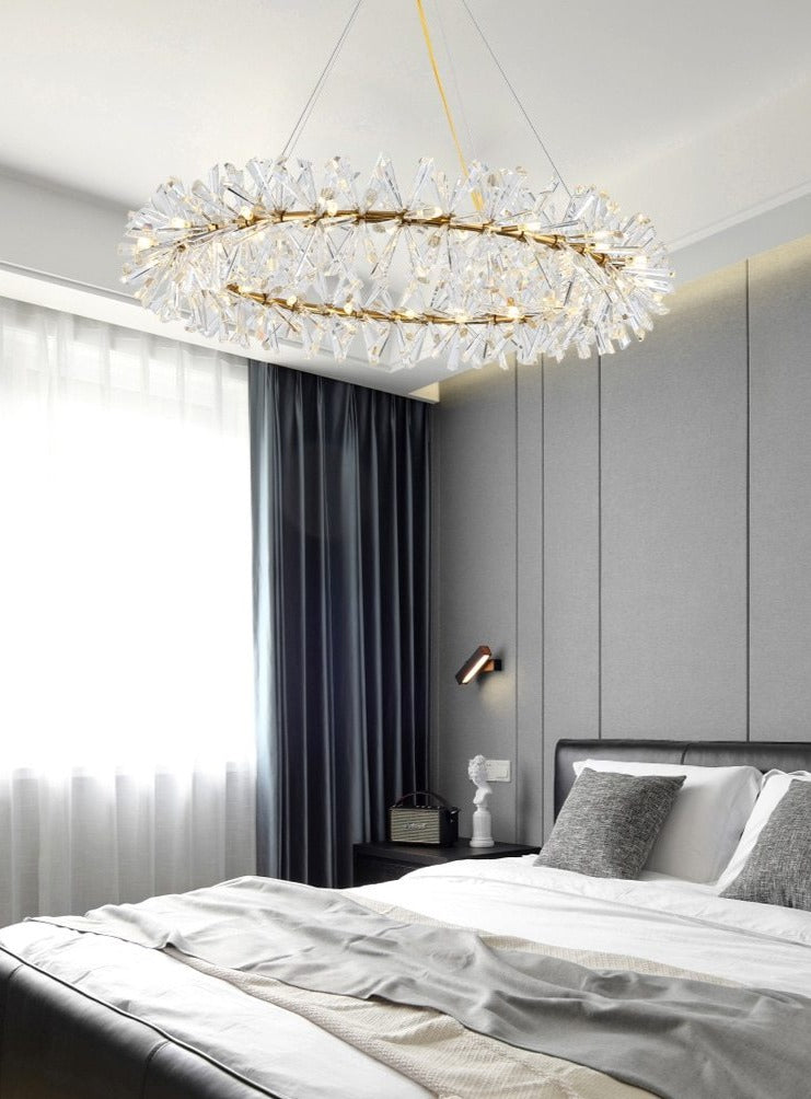 Multi-Layered Luxury Transparent Crystal Chandelier Light | Rebooters - Rebooters