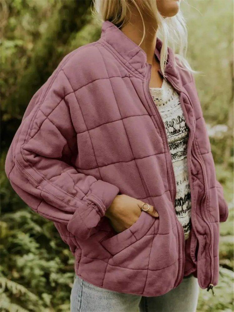 Womens Cozy Quilted Fleece Jacket for Ultimate Comfort Wear - Rebooters