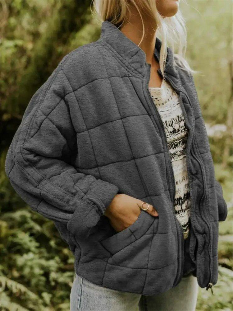 Womens Cozy Quilted Fleece Jacket for Ultimate Comfort Wear - Rebooters