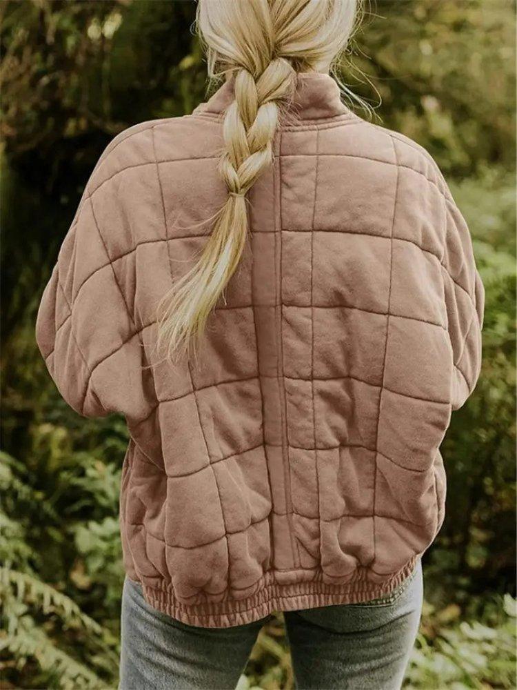 Womens Cozy Quilted Fleece Jacket for Ultimate Comfort Wear - Rebooters