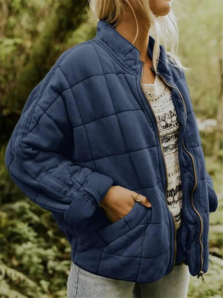 Womens Cozy Quilted Fleece Jacket for Ultimate Comfort Wear - Rebooters