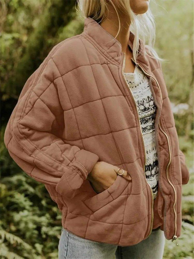 Womens Cozy Quilted Fleece Jacket for Ultimate Comfort Wear - Rebooters