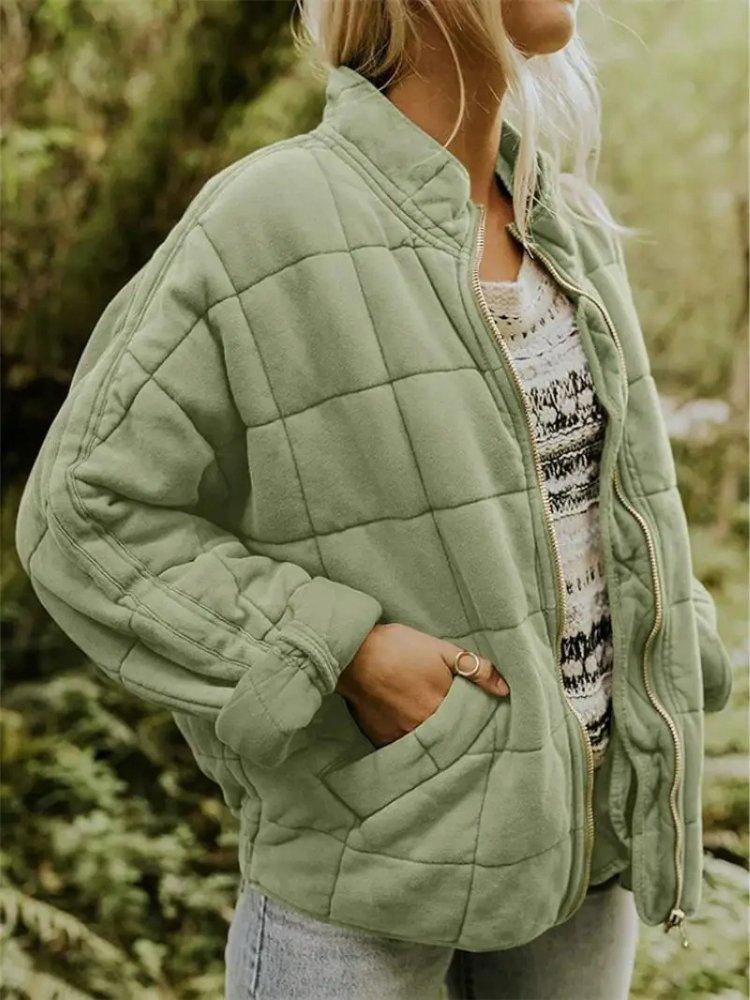 Womens Cozy Quilted Fleece Jacket for Ultimate Comfort Wear - Rebooters