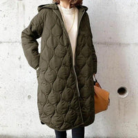 Womens Luxurious Quilted Hooded Coat for Ultimate Warmth - Rebooters