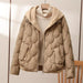 Womens Cozy Quilted Hooded Puffer Jacket for Warmth - Rebooters