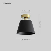 Conical Black for Hallway Vintage Ceiling Light Fixture - Rebooters