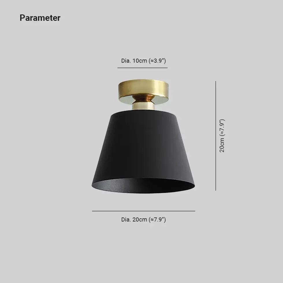 Conical Black for Hallway Vintage Ceiling Light Fixture - Rebooters