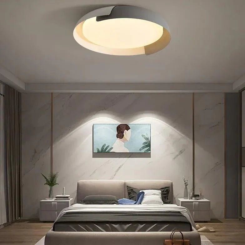 Dual-Tone Round Ceiling Light for Bedroom Flush Mount - Rebooters