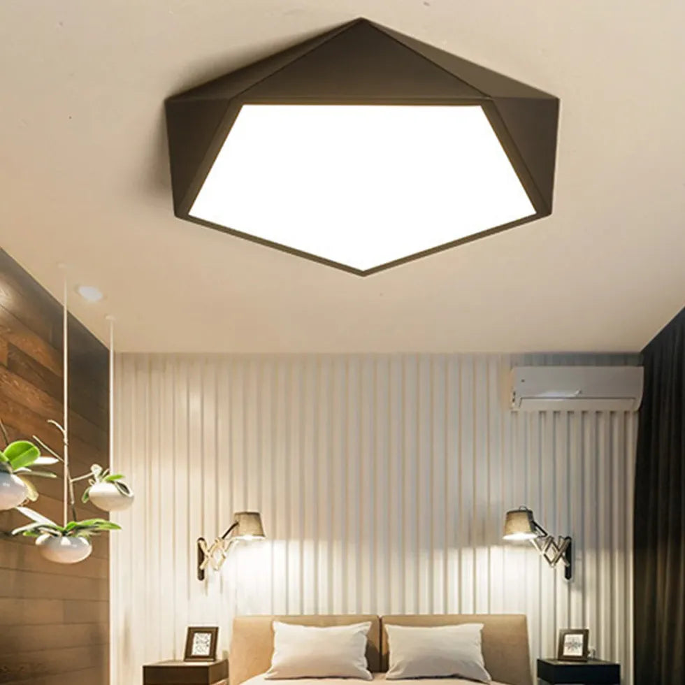 Pentagonal Geometric Minimalist Ceiling Light for Modern Rooms - Rebooters