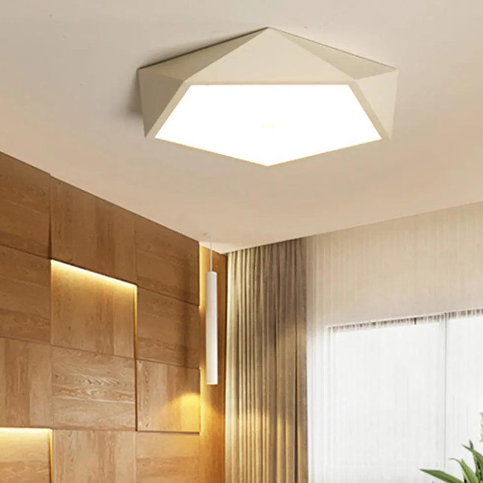 Pentagonal Geometric Minimalist Ceiling Light for Modern Rooms - Rebooters