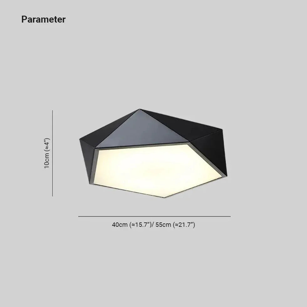 Pentagonal Geometric Minimalist Ceiling Light for Modern Rooms - Rebooters