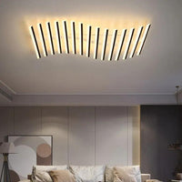 Wavy Slim Tube Modern Ceiling Light for Living Spaces - Rebooters
