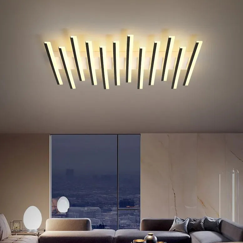 Wavy Slim Tube Modern Ceiling Light for Living Spaces - Rebooters