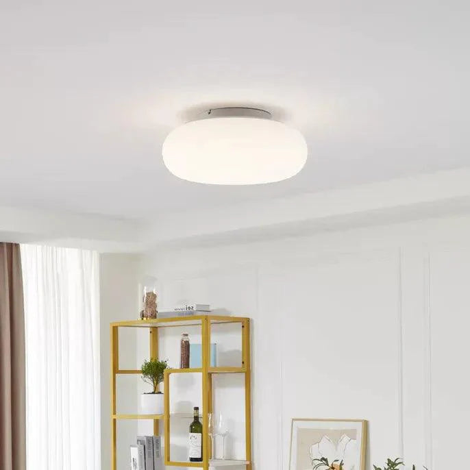 White Round Ceiling Light for Living Room - Quinn Style - Rebooters