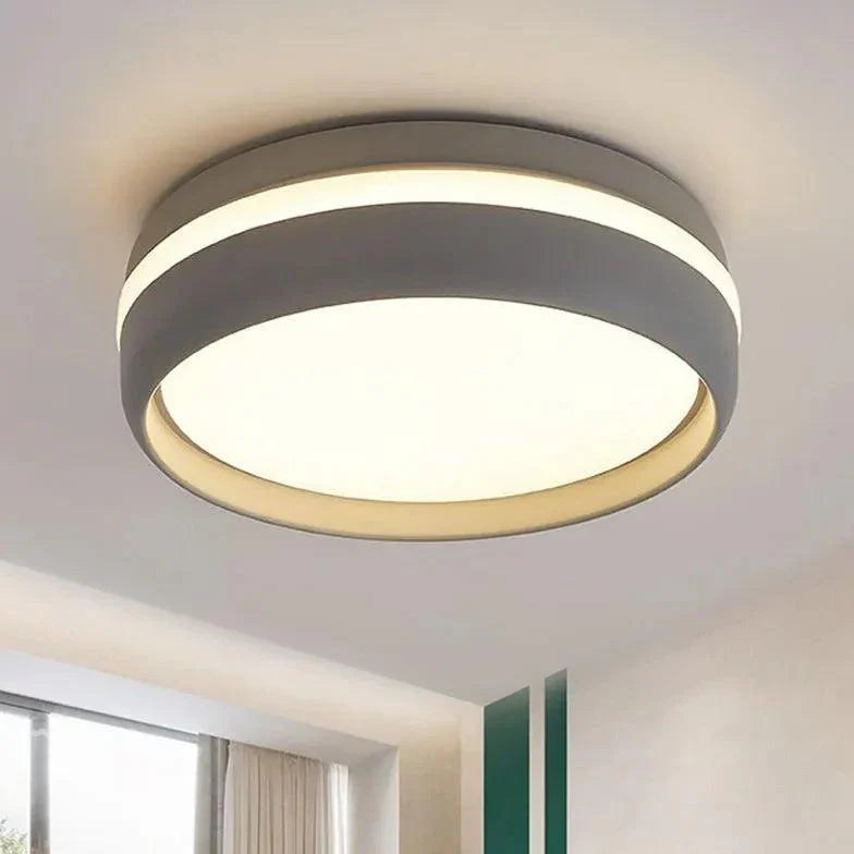 Round Dual-Tone Frame Ceiling Light for Hallway Design - Rebooters