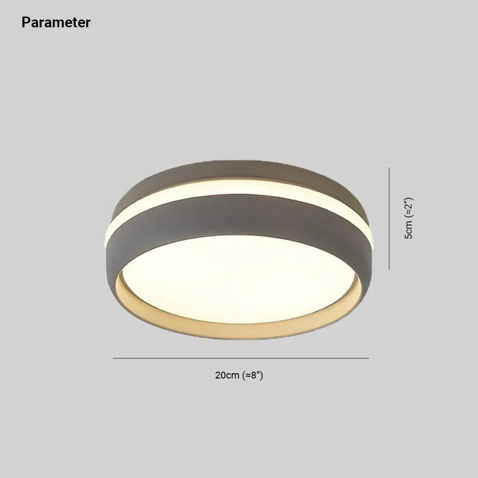 Round Dual-Tone Frame Ceiling Light for Hallway Design - Rebooters