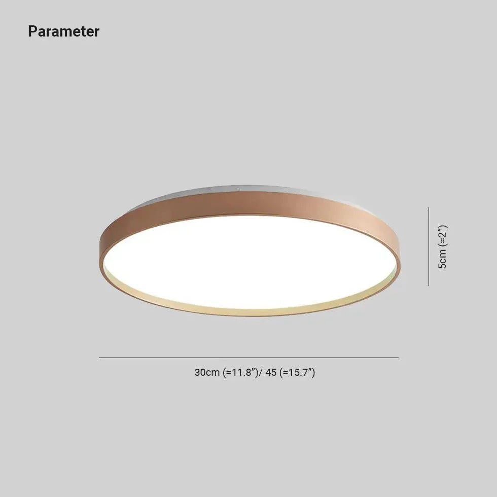 Flat Circular Shape Bedroom Flush Ceiling Lights Fixture - Rebooters