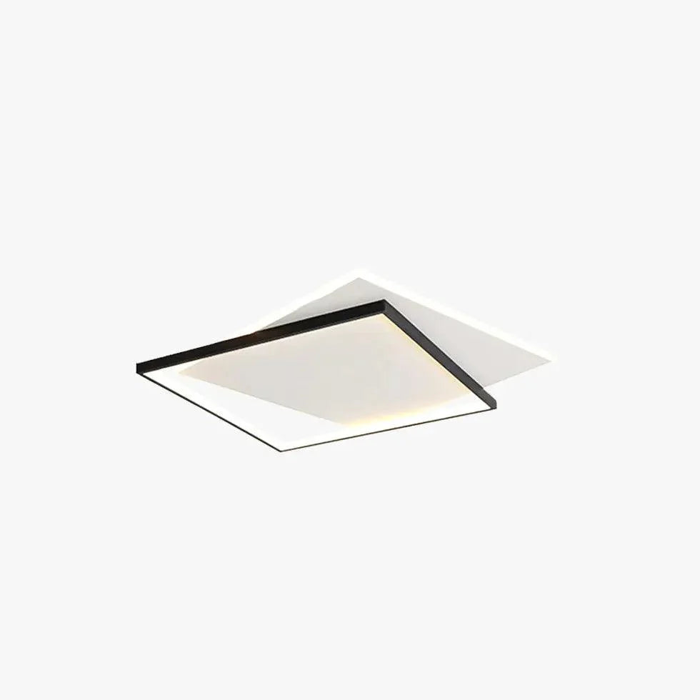 Black and White Dual-Tone Square Ceiling Light Fixture - Rebooters